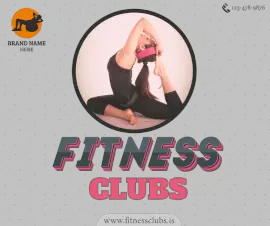 Online Editable Gym Club Design Facebook Post