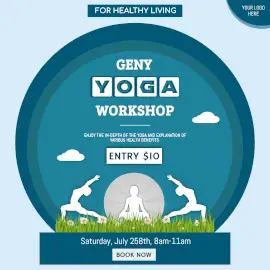 Online Editable Geny Yoga Workshop Instagram Ad