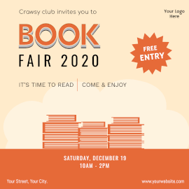 Online Editable Book Fair 2020 Instagram Ad