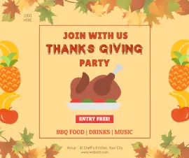 Online Editable Thanksgiving Night Facebook Post