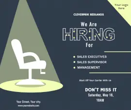 Online Editable We Are Hiring Facebook Post