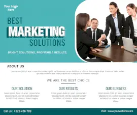 Online Editable Best Marketing Solutions Facebook Post