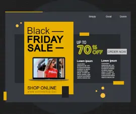Online Editable Black Friday Sale Photo Mockup