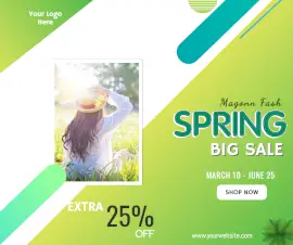 Online Editable Spring Sale Facebook Post