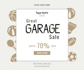Online Editable Great Garage Sale Facebook Post