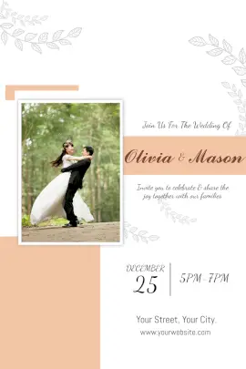 Online Editable Olivia And Manson Invitation Pinterest Graphic