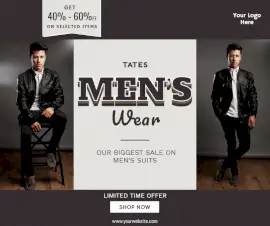 Online Editable Men's Wear Facebook Post