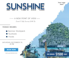 Online Editable Tour & Travels Facebook Post