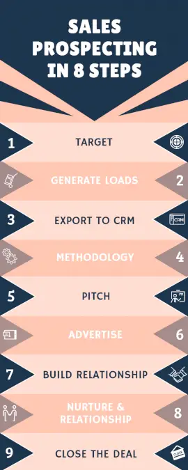 Online Editable 8 Steps for Effective Sales Process Infographic