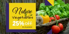 Online Editable Vegetable Shop Promotion Twitter Post