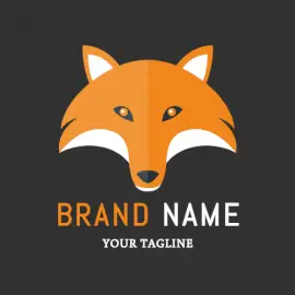 Online Editable Fox Animal & Pet Logo