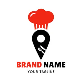 Online Editable Red Chef Hat Food & Drink Logo