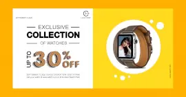 Online Editable Yellow Exclusive Collection of Watches Photo Mockup