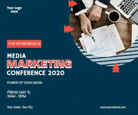 Online Editable Marketing Conference 2020 Facebook Post