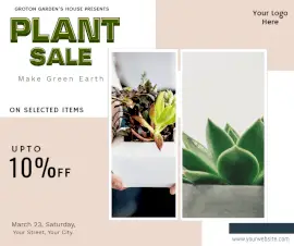 Online Editable Plant Sale Facebook Post