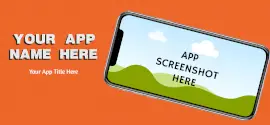 Online Editable Landscape iPhone X App Screenshot