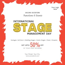 Online Editable International Stage Management Day Social Media Post