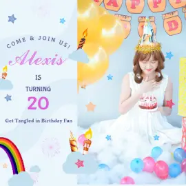 Online Editable Alexis Birthday Card Birthday Invitation