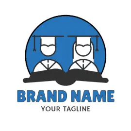 Online Editable Blue and Black Education & School Logo