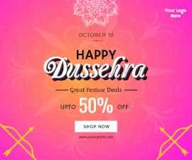 Online Editable Happy Dussehra Festival Facebook Post