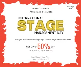Online Editable International Stage Management Day Facebook Post