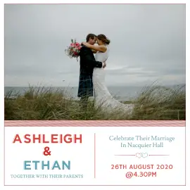 Online Editable Couple Image Marriage Invitation Instagram Ad