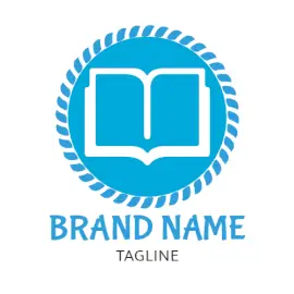 Online Editable Blue Book Education & School Logo