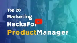 Online Editable Blue Marketing Hacks for Product Manager Blog Banner