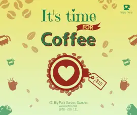Online Editable Coffee Shop Design Facebook Post