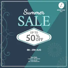 Online Editable Summer Sale Offers Instagram Ad