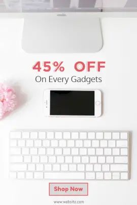 Online Editable White Electronic Gadgets Offer Tumblr Graphic