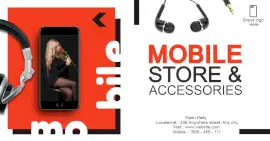 Online Editable Mobile Stores & Accessories Photo Mockup