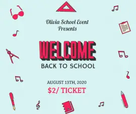 Online Editable Blue and Pink Back To School Facebook Post