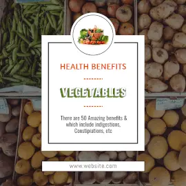 Online Editable Fresh and Healthy Vegetable Instagram Ad