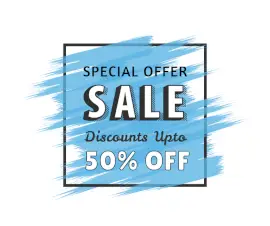Online Editable Blue Paint Stroke Special Sale Facebook Post
