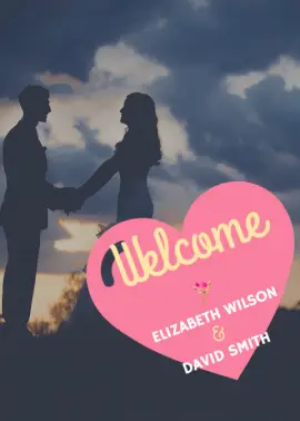 Online Editable Wedding Card with Love Couple Image Invitation