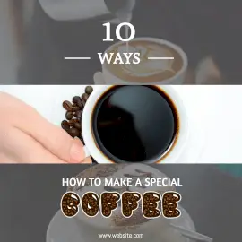 Online Editable Special Coffee Recipe Instagram Ad