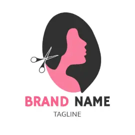 Online Editable Pink and Black Ladies Salon & Beauty Logo