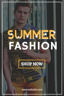 Online Editable Yellow Fancy Font Summer Fashion Tumblr Graphic