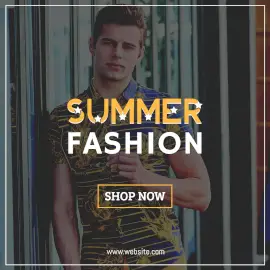 Online Editable Yellow Fancy Font Summer Fashion Instagram Ad