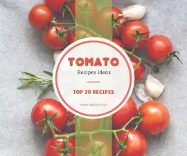 Online Editable White and Red Tomato Recipes Facebook Post