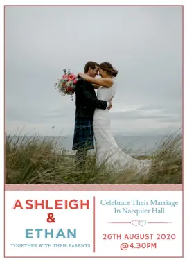 Online Editable Wedding Reception Wedding Invitation
