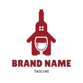 Online Editable Red Beer House Bar & Nightclub Logo