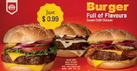 Online Editable Tasty Burger Offer Facebook Ad Post