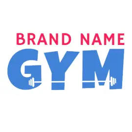 Online Editable Bold Blue Gym & Fitness Logo