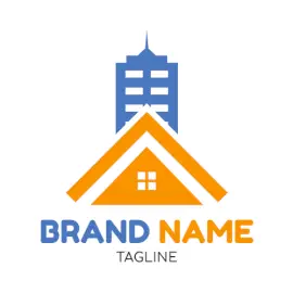 Online Editable Home and Skyscraper Architecture & Construction Logo