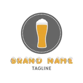 Online Editable Frothy Foaming Beer Bar & Nightclub Logo