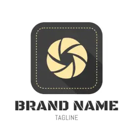 Online Editable Black and Yellow Studio Photography Logo