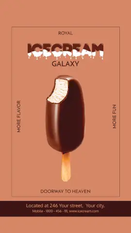 Online Editable Icecream Galaxy Ad GIF Post