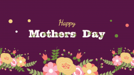 Online Editable Floral Happy Mothers Day Fancy Text GIF Post